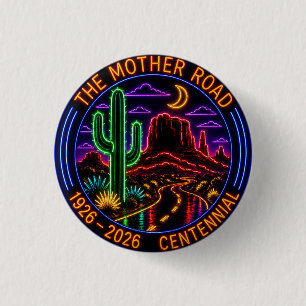 Midnight Glow 100 Year Anniversary route 66 Button