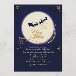 Midnight Glow Christmas Party Invitation