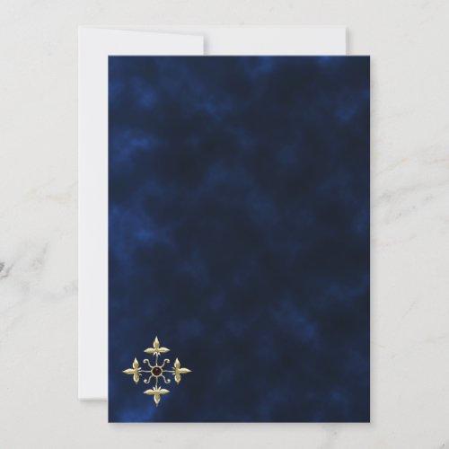 Midnight Gold Goth Wedding Invitation