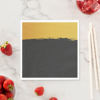 Midnight Gold Wedding Napkins