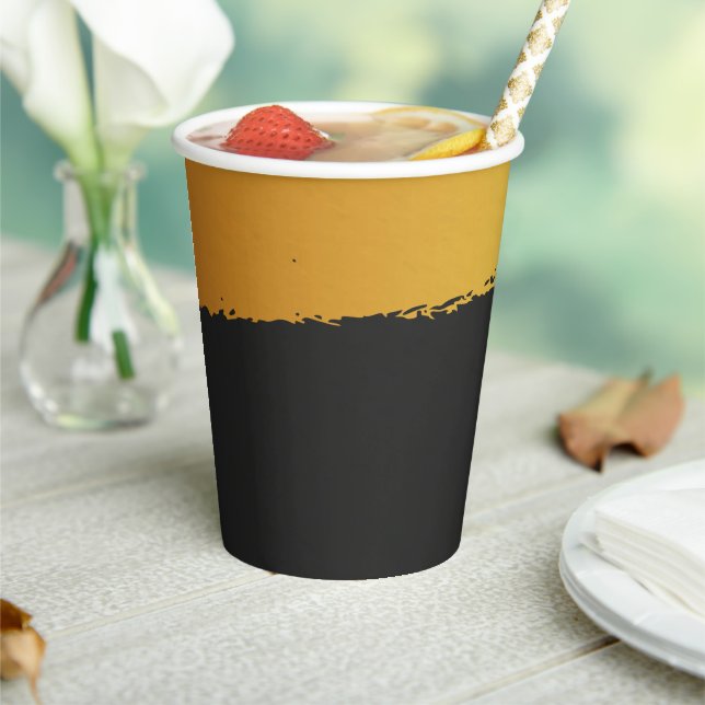 Midnight Gold Wedding Paper Cups (Insitu)