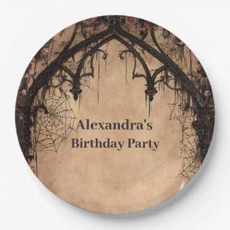 Midnight Gothic Cathedral Birthday Paper Plates