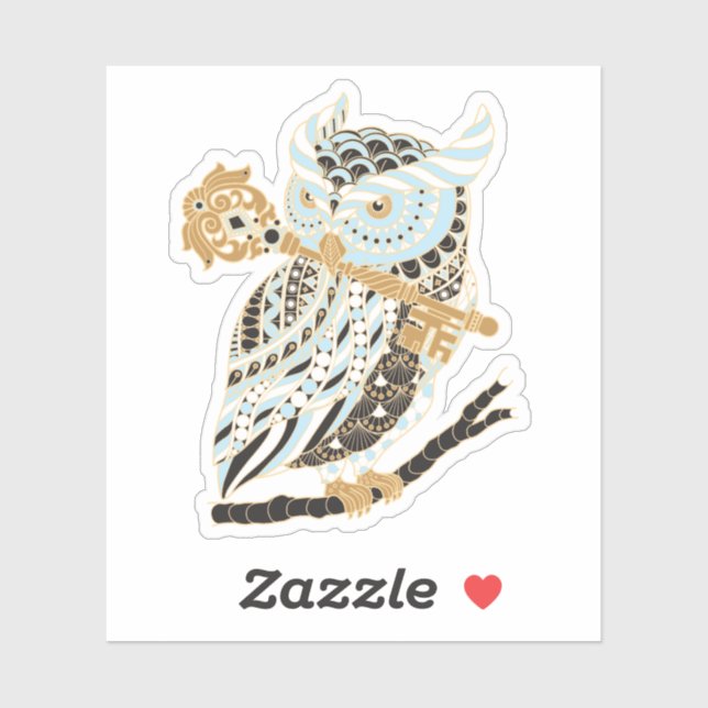 Midnight Great Horned Owl Sticker (Sheet)