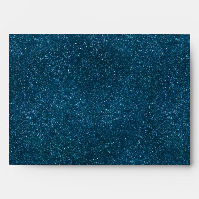 Midnight Green Glitter Envelope (Front)