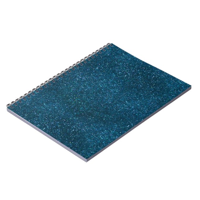 Midnight Green Glitter Notebook (Left Side)
