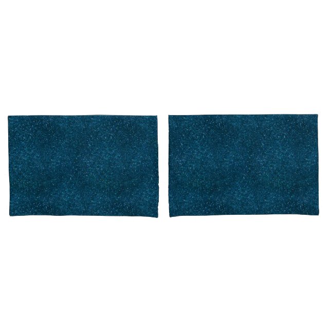 Midnight Green Glitter Pillow Case (Front-Set)