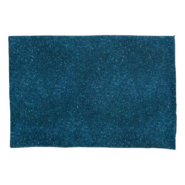 Midnight Green Glitter Pillow Case (Front)
