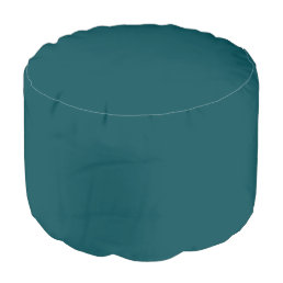 Midnight Green Solid Color Pouf