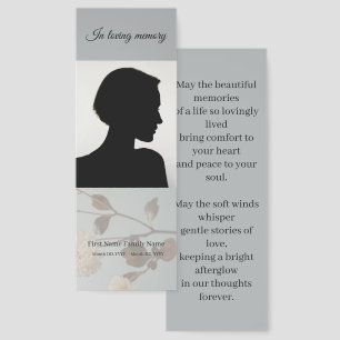 Midnight grey memorial bookmarks