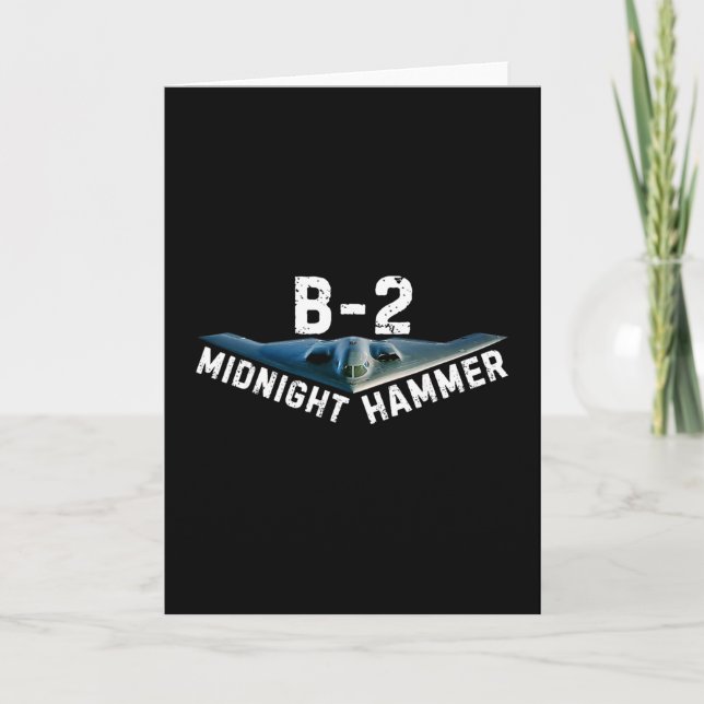 Midnight Hammer B-2 Plane Donald Trump  Card (Front)