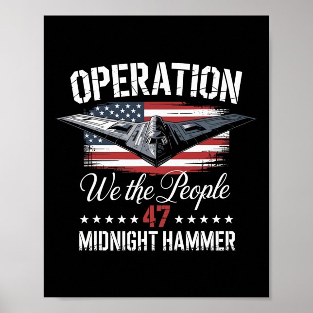 Midnight Hammer B-2 Stealth Jet Operation Midnight Poster (Front)