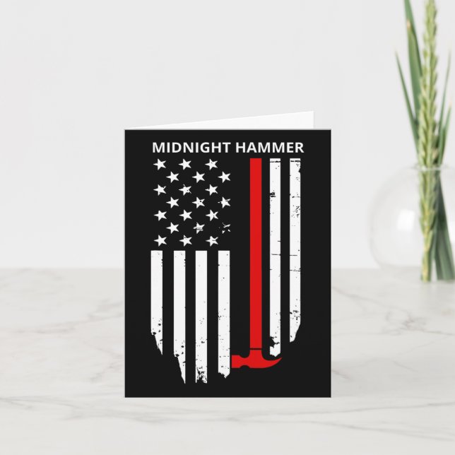 Midnight Hammer B-2 Stealth Jet Operation Usa Flag Card (Front)