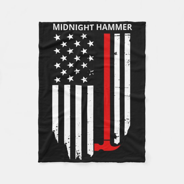 Midnight Hammer B-2 Stealth Jet Operation Usa Flag Fleece Blanket (Front)