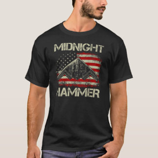 Midnight Hammer Stealth Bomber US Flag Vintage Mil T-Shirt