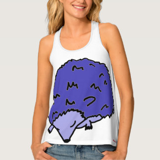 Midnight Hedgehog Ladies Racerback Vest Tank Top