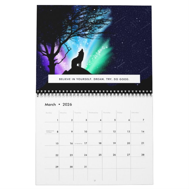 Midnight Howl Calendar (Mar 2026)