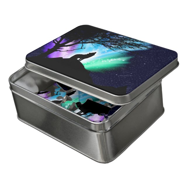 Midnight Howl Jigsaw Puzzle (Lid Open)