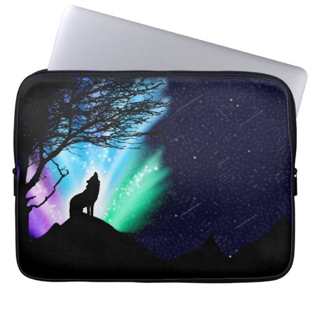 Midnight Howl Laptop Sleeve (Front)