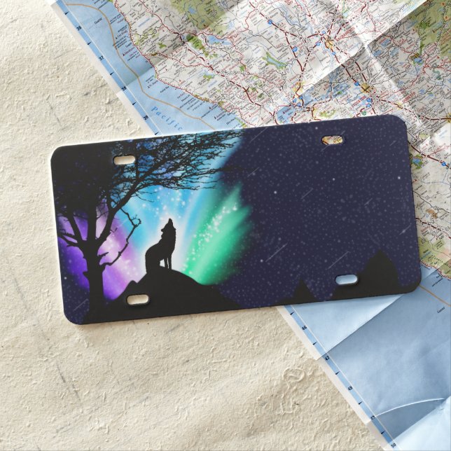 Midnight Howl License Plate (In Situ)