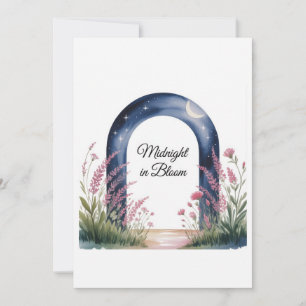 Midnight in Bloom – Elegant Floral Prom Invitation