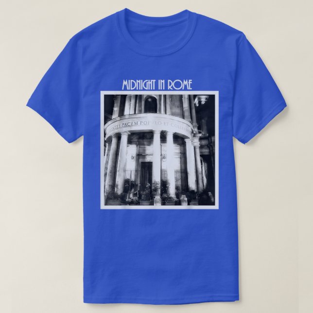 Midnight in Rome Black and White Photo print  T-Shirt (Design Front)