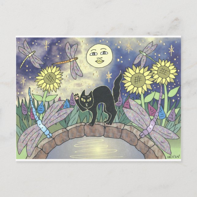 Midnight in the Garden of Dragonflies Postcard (Front)