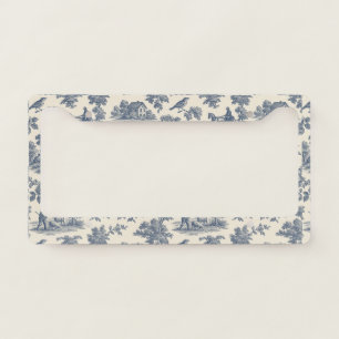 Midnight in the Meadow – Blue Toile License Plate  Frame