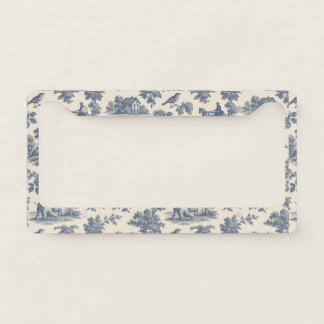 Midnight in the Meadow – Blue Toile License Plate Frame