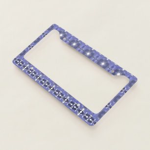 Midnight Indigo Kaleidoscope  License Plate Frame