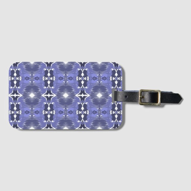 Midnight Indigo Kaleidoscope  Luggage Tag (Front Horizontal)