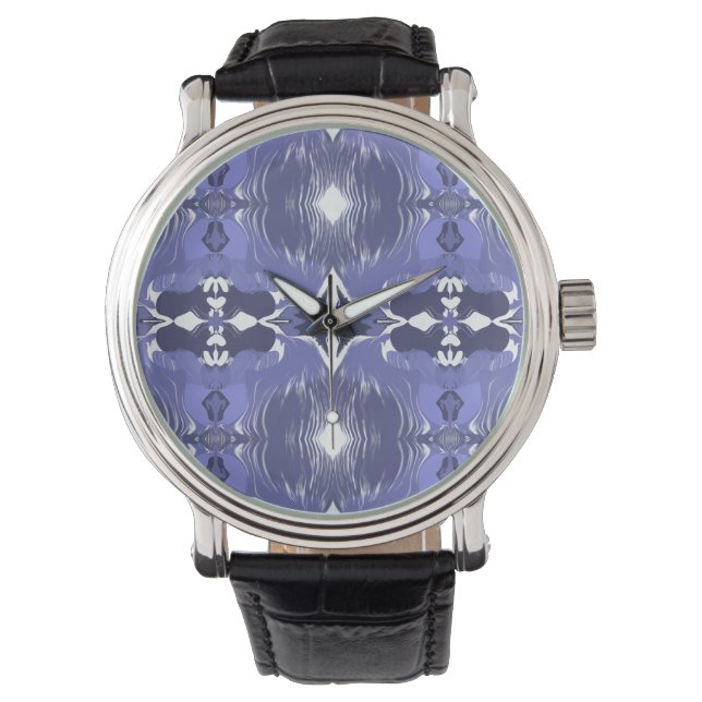 Midnight Indigo Kaleidoscope  Watch (Front)