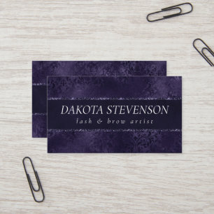 Midnight Indigo Romance Satiny Grunge Branding Business Card