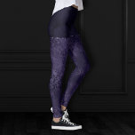 Midnight Indigo Romance | Satiny Grunge Damask Leggings<br><div class="desc">Rich sophisticated 90s style grunge is all grown up with this edgy distressed satin rose damask, luxurious velvet, and faux glitter trim in a dramatic dark moody jewel tone and dusky hue palette. This vintage 1990s unisex mixed medium abstract texture adds the perfect pop of color and personal style. For...</div>
