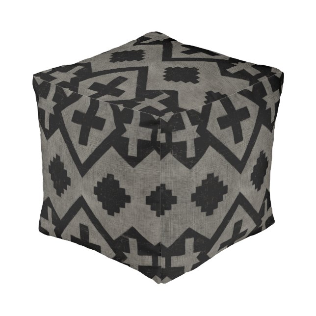 Midnight Journey I Pouf (Angled Front)