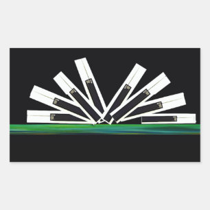 MIDNIGHT KEYS RECTANGULAR STICKER