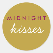 Midnight Kisses Wedding Party Magenta Gold