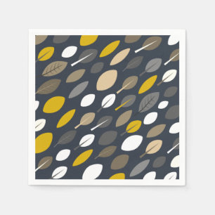 Midnight Leaves Napkins