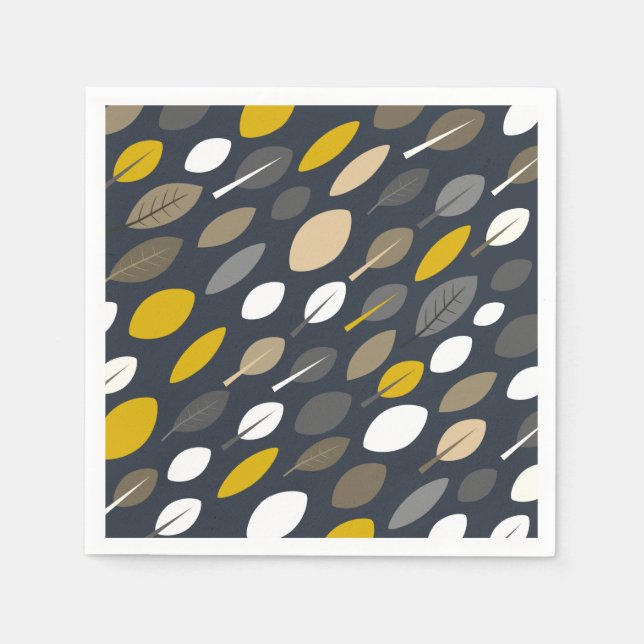 Midnight Leaves Napkins (Front)