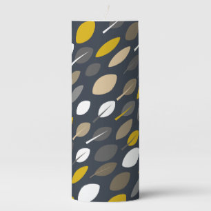 Midnight Leaves Pillar Candle