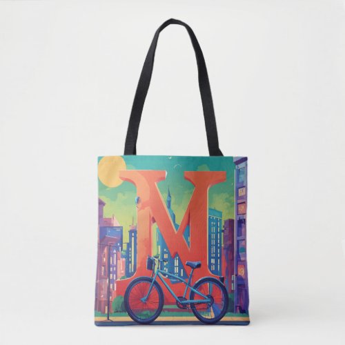 Midnight Love Letter Cartoon Printed Tote Bag