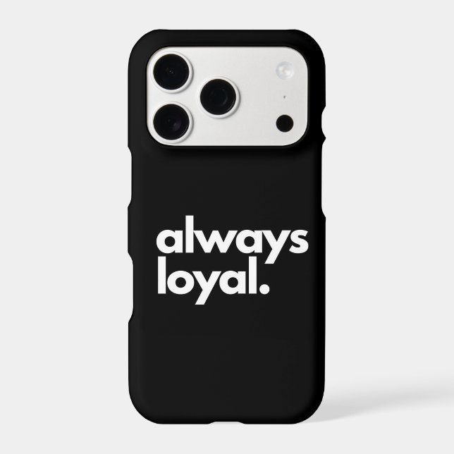 Midnight Loyal Minimalist iPhone Case (Back)