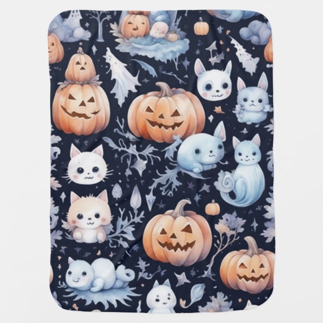 Midnight Lullabies: Spooky Baby Blanket (Front)