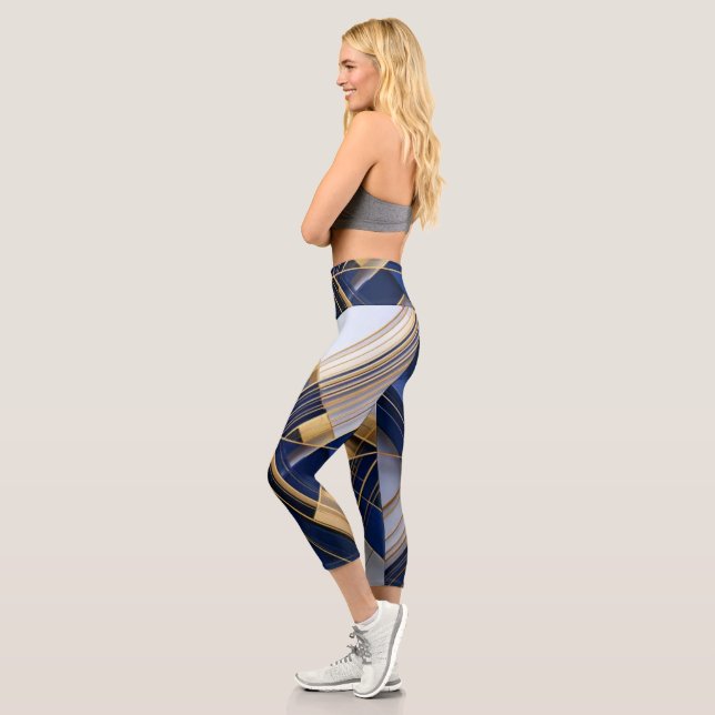 Midnight Luxe High-Waisted Capris (Left)