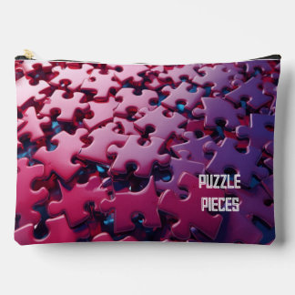 Midnight Magenta Puzzle Piece Keeper Pouch