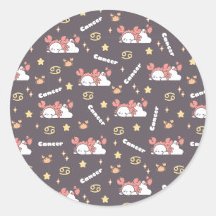 Midnight Magic - Cancer Zodiac Dreamland Classic Round Sticker