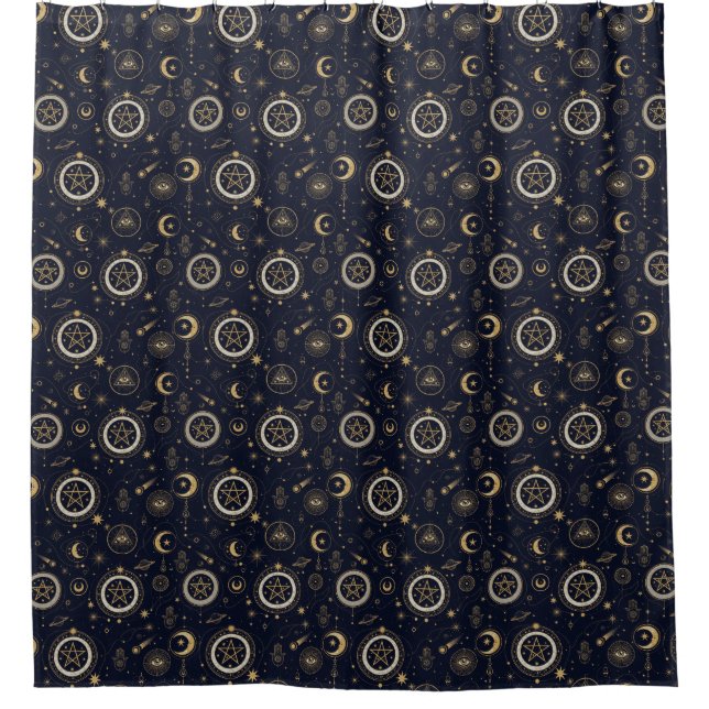 Midnight Magic Shower Curtain (Front)