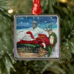 Midnight Magic Submarine Santa Ornament at Zazzle