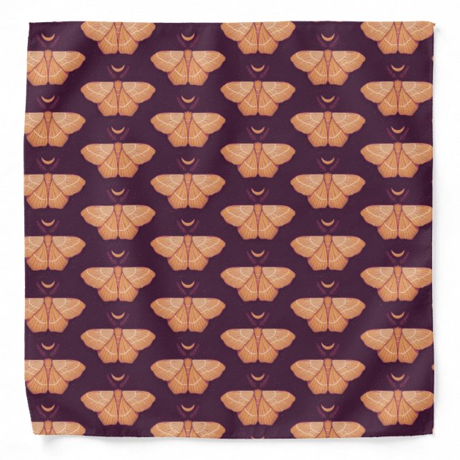 Midnight Magic: Witchy Night Moth Bandana (Front)