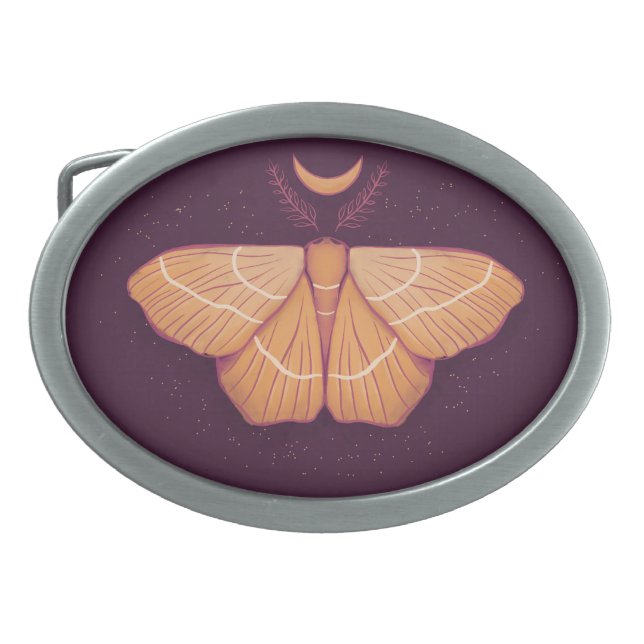 Midnight Magic: Witchy Night Moth Belt Buckle