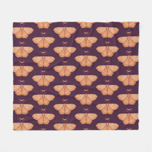 Midnight Magic: Witchy Night Moth Fleece Blanket